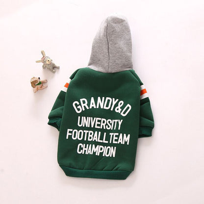 Pullover Letter Hooded Jacket Dog Clothes