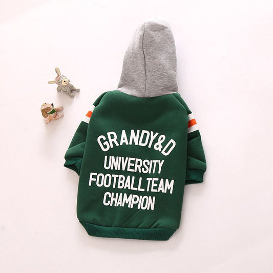 Pullover Letter Hooded Jacket Dog Clothes