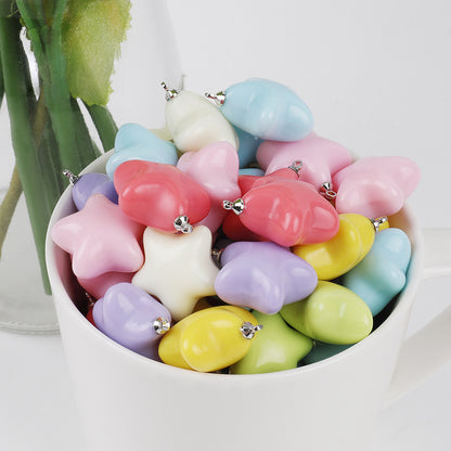 New Pendant Cream Epoxy Beads Keychain Accessories