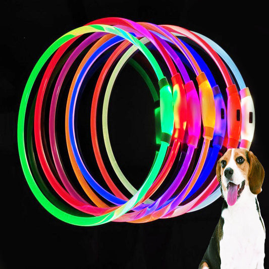 Shiny Dog Collar Dog In-ground Fence Receiver Collar Free Cutting Dog Collar Anti-lost USB Charging