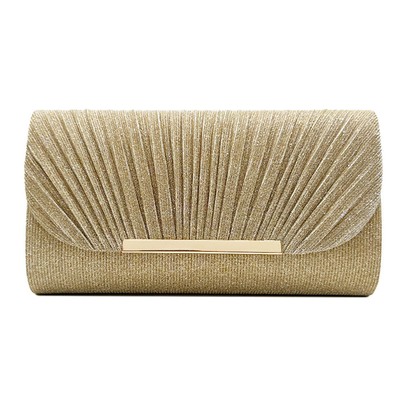 Women's Hardware Edge Party Pattern Fine Pink Clutch