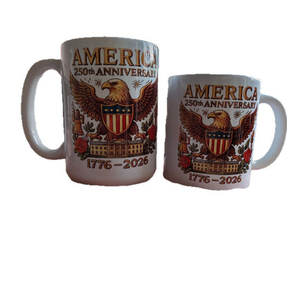 America's 250th Anniversary Commemorative Ceramic Mug - Limited Edition 2026 Patriotic Gift