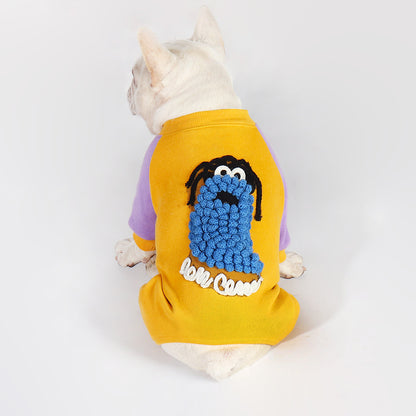 Small Dog Fadoubago Clothes Plush And Thickened Pet Four-legged Clothes To Keep Warm In Winter