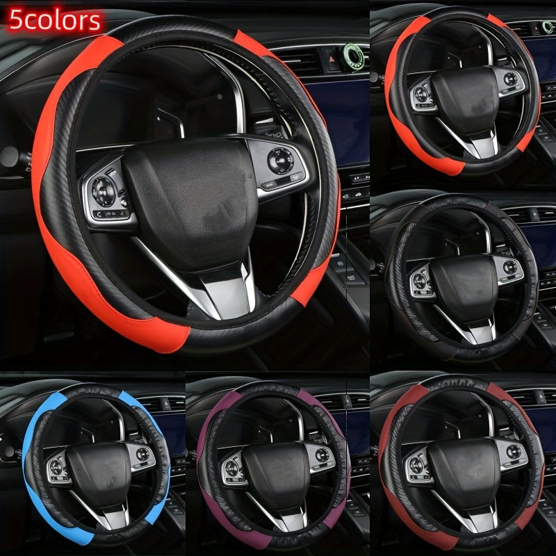 1pc Car Steering Wheel Cover, Universal 38.1 Cm Anti-Slip Car Steering Wheel Protector Cover Car Decor Accessories, No Inner Ring