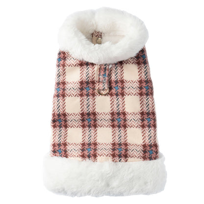 Autumn Winter Thermal Velvet Thick Rabbit Fur Plaid Clothing