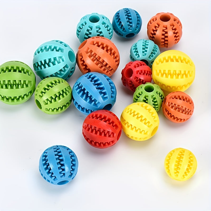 Premium Dog Dental Chew Ball - Teeth Cleaning Toy for Plaque Removal | Non-Toxic Heavy-Duty Plastic | All Breed Sizes
