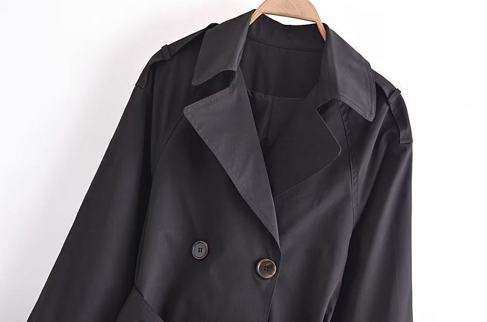 Double Breasted Mid-length Trench Coat