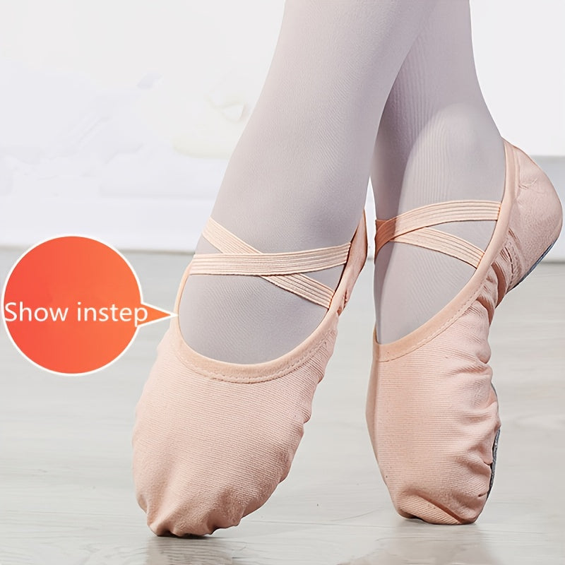 [Lightweight | Breathable] Four Seasons High-end Fashion Women's Dance Shoes | Lace-up Elastic Mouth Soft Sole Practice Shoes | Breathable and Lightweight Wear-resistant Ballet Shoes Indoor Yoga Shoes