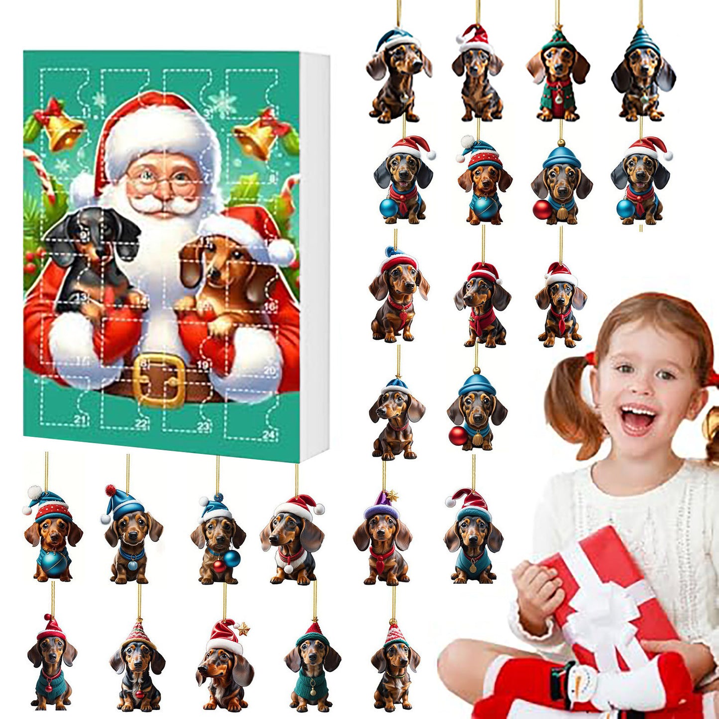 Christmas Countdown Pet Pendant Home Decoration