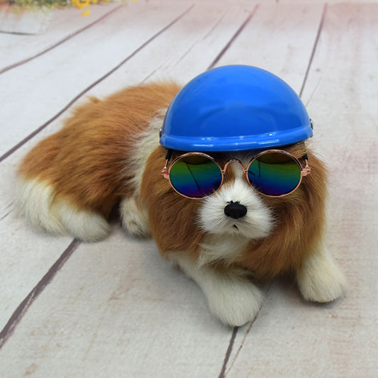 Dog Motorcycle Cap Plastic Helmet