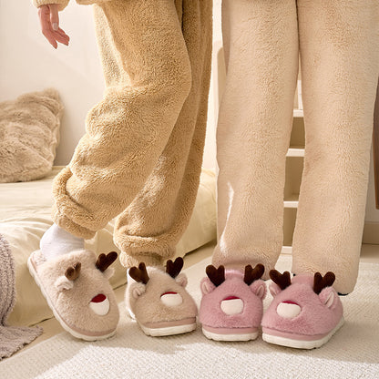 Cartoon Cotton Slippers Inner Velvet Insulated Cotton-padded Shoes