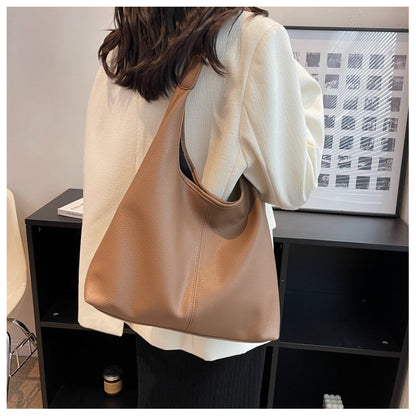 Women's Soft Leather Underarm Son Mother Shoulder Bag