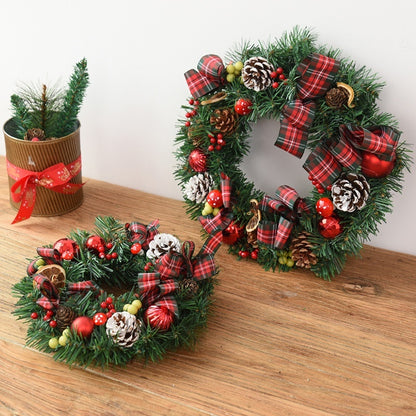 Christmas Garland Bow Christmas Door Hanging Window Decoration Christmas Decorations