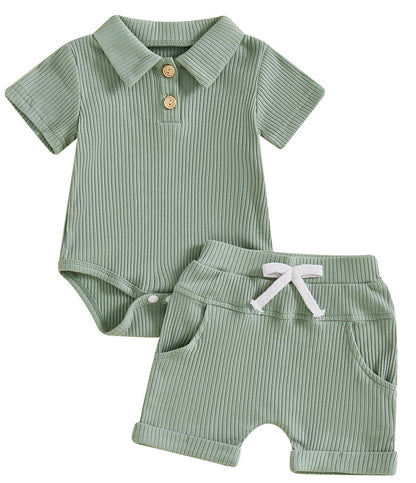 Boys' Short Sleeved Kazakhstan Suit