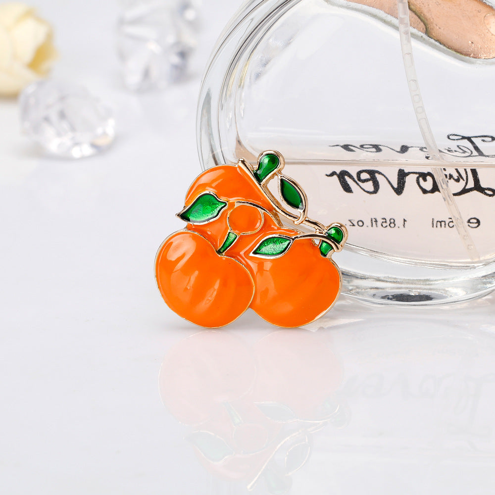 Fashionable High End Oil Painting Pumpkin Head Brooch