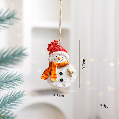 Christmas Decorations Elderly Snowman Gingerbread Man Small Pendant