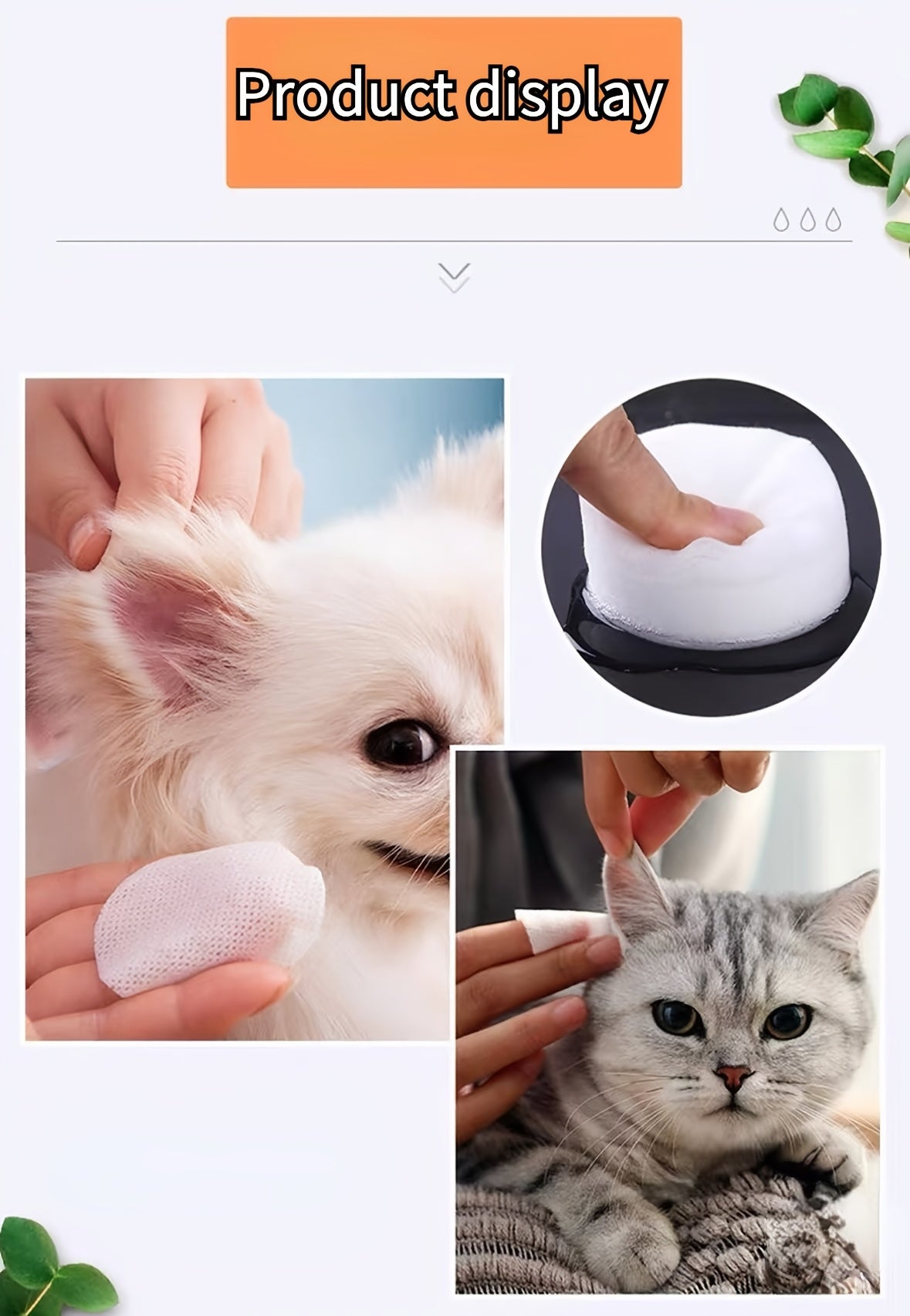 130pcs Pet Cleaning Wipes for Cats And Dogs, Designed to Remove Eye Stains, Earwax, And Tear Marks, Suitable for Both Cats And Dogs.