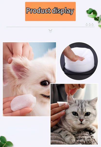 130pcs Pet Cleaning Wipes for Cats And Dogs, Designed to Remove Eye Stains, Earwax, And Tear Marks, Suitable for Both Cats And Dogs.
