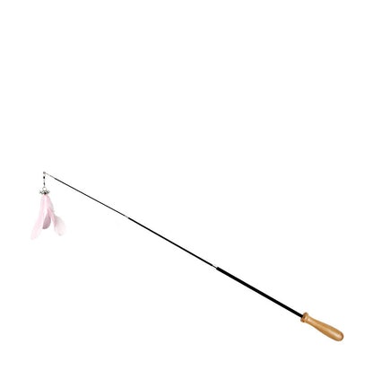 Funny Cat Stick Long Rod Gnawing Feather Retractable