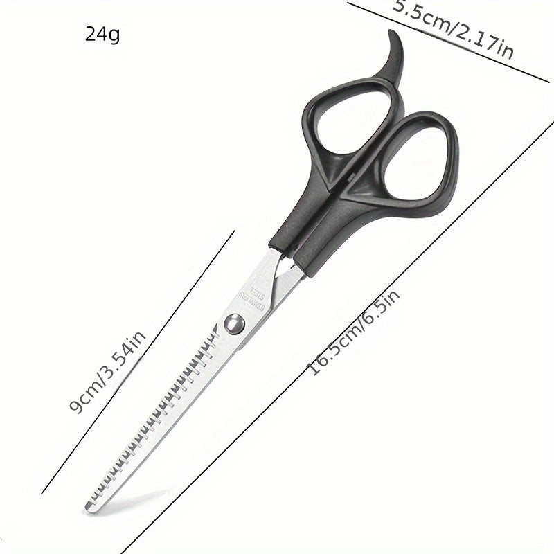 1pc Professional Hair Cutting Scissors - Thinning Shears For Barbers And Salons - Durable And Sharp For Precise Cuts