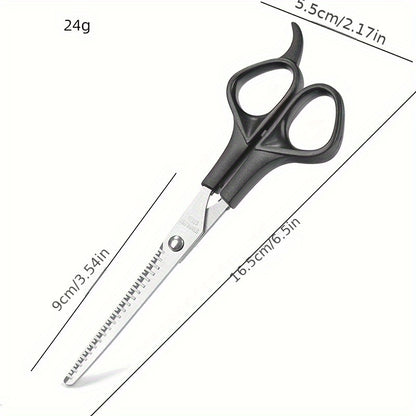 1pc Professional Hair Cutting Scissors - Thinning Shears For Barbers And Salons - Durable And Sharp For Precise Cuts