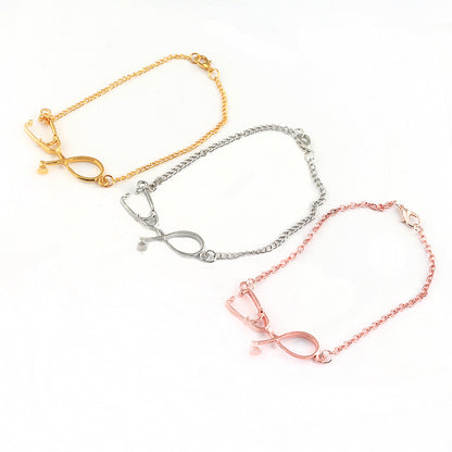AliExpress Hot Mystery Doctor Creative Heart Love Stethoscope Bracelet Bracelet Nurse's Day Gift