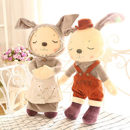 new plush toy companion rabbit creative doll, lovers rabbit Tanabata Valentine's Day gift wholesale