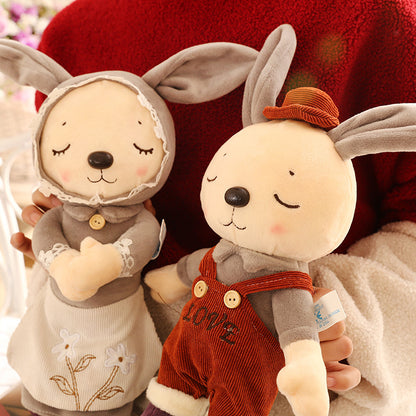 new plush toy companion rabbit creative doll, lovers rabbit Tanabata Valentine's Day gift wholesale