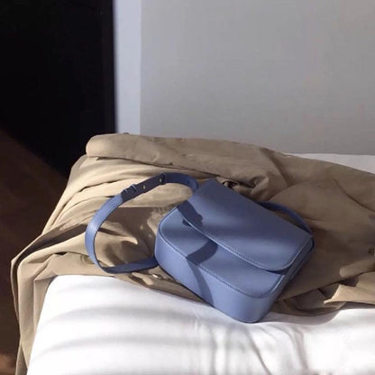 Solid Color Single Shoulder Crossbody Saddle Bag