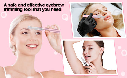 1pc CIICII Electric Facial Hair Trimmer, Personal Pen Detailer with Rinseable Blades, Cleaning Brush & Trimming Comb for Eyebrows, Neckline, Nose, Ears - Plastic, Dry Battery Powered (Batteries Not Included), Personal Care Ac