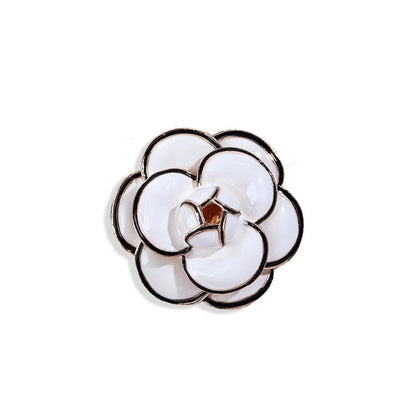 New high-end rose camellia brooch scarf buckle Valentine's Day gift accessories