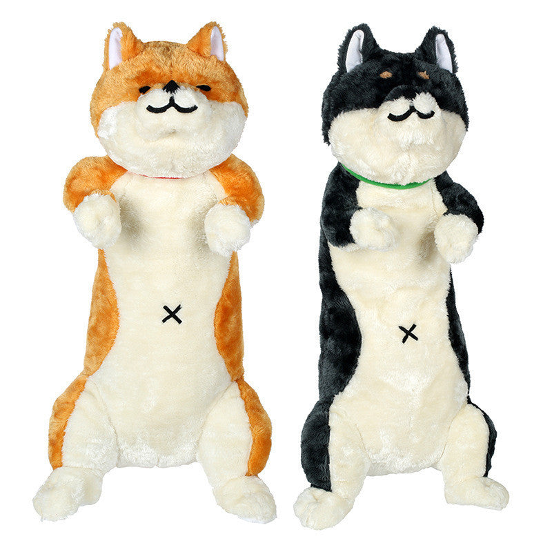 Shiba Inu Plush Pillow - Soft Cartoon Dog Stuffed Animal Toy
