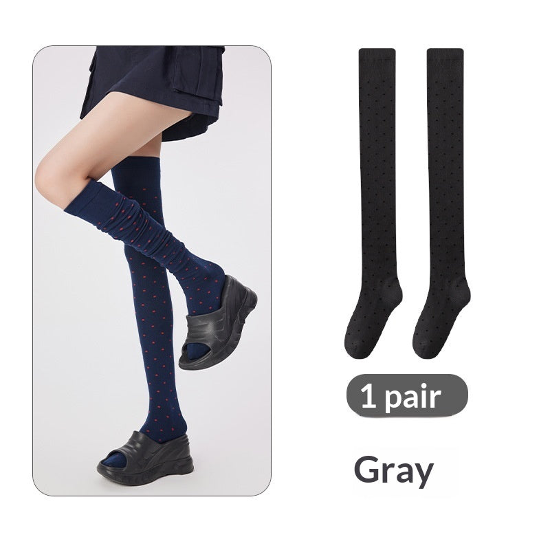 Women's Knee-high Casual Polka-dot Stockings