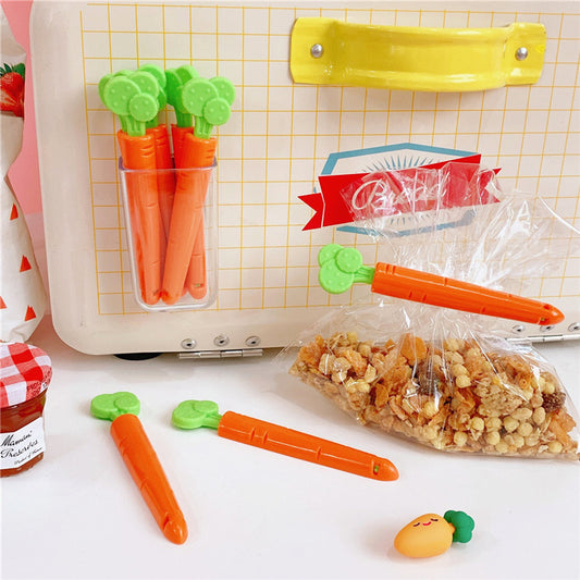 Bags Clip Carrot Sealing Clamp Plastic Bag Sealer Food And Snack Sealed Bag Clip Mini Magnet Storage Box Kitchen Organizer
