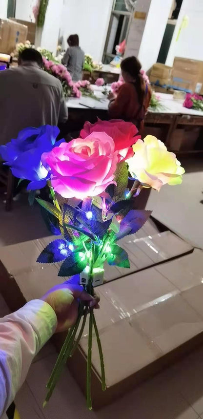 Glowing Ball For Girlfriends With A Rose In A Balloon