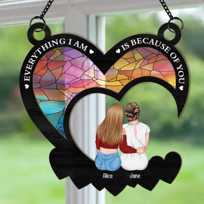 Mother's Day Decoration Gift Mother And Daughter Pendant On The Moon