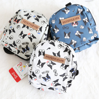 Bullfight print backpack pet backpack