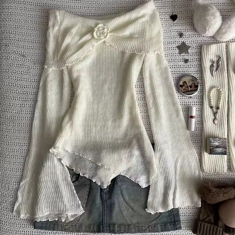 Figure-flattering Slimming 3D Floral Womens Blouse T-shirt Top