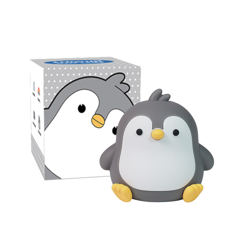 Adorable Penguin Night Light - Rechargeable Silicone Touch Lamp for Kids Bedroom