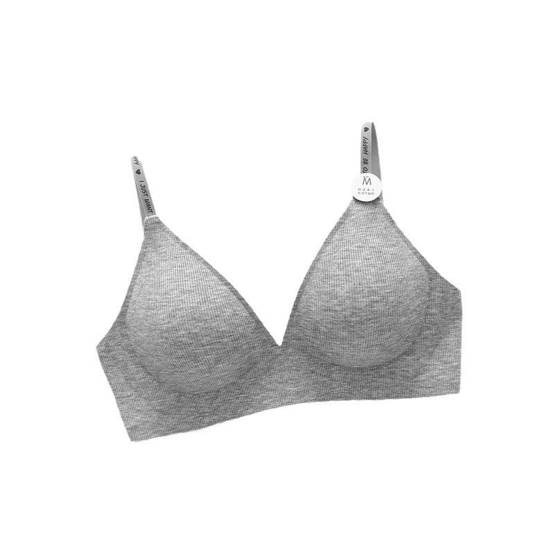 Womens Laid-Back Style Wireless Bra, Push-Up And Comfortable