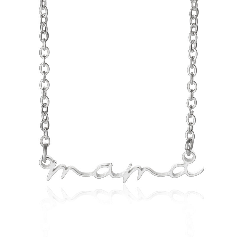 Mama Stainless Steel Letter Necklace Mother's Day Gift