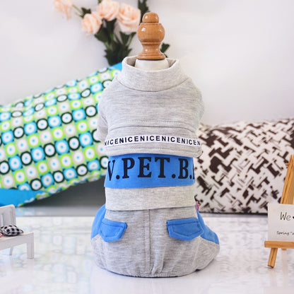 Pet four-legged one-piece clothes