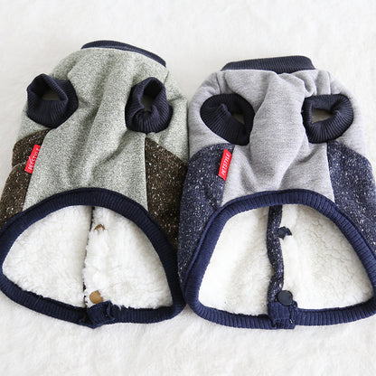 Baseball coat pet two-legged clothes