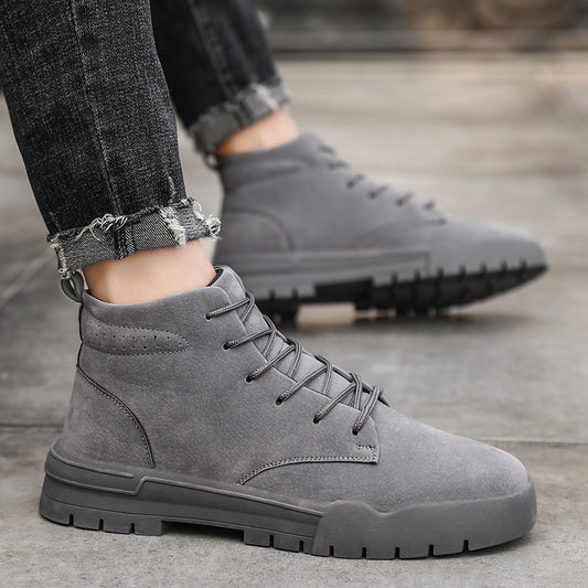 Men's solid color Martin boots