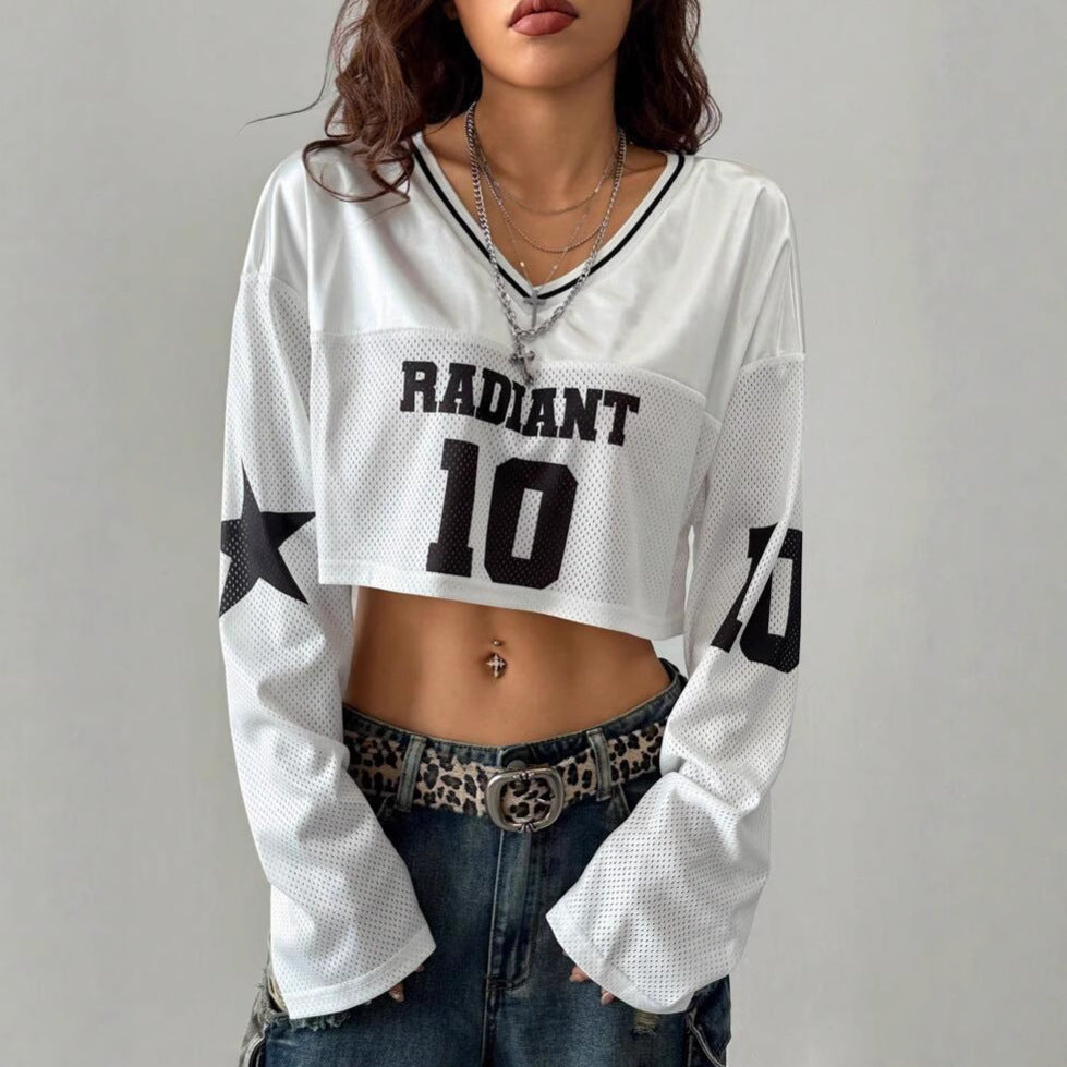 Digital Sportswear Women's Short-style Long-sleeve Top