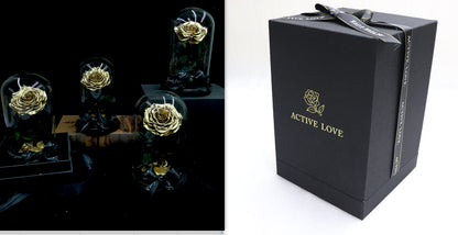 Glass Cover Tanabata Valentine's Day Immortal Rose Gift