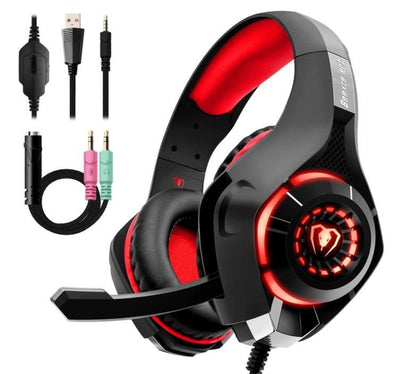 Beexcellent GM-1 Pro Gaming Headset with Mic - PS4, Xbox One, PC, Laptop - LED Stereo Headphones