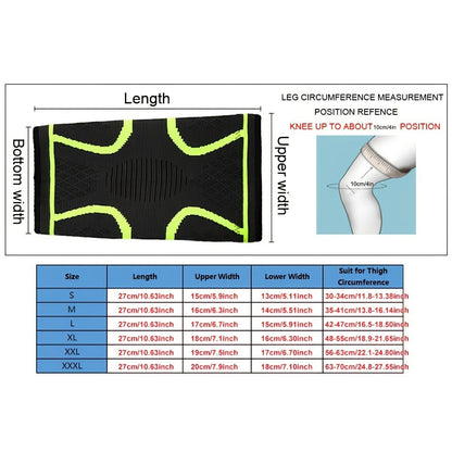 1pc AOLIKES Compression Knee Pad Sleeve - Breathable, Non-Slip, Durable Polyamide & Nylon, Ideal for Running, Volleyball, Basketball, Yoga, Tennis, Football