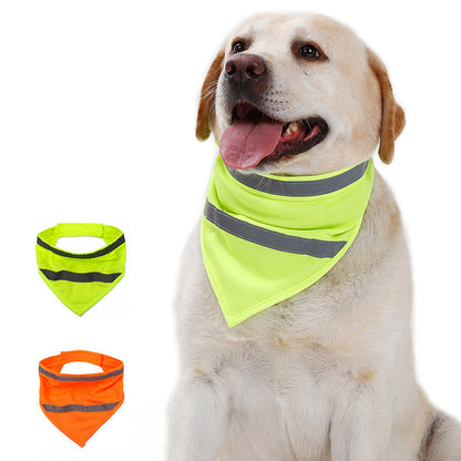 Reflective fluorescent triangle scarf