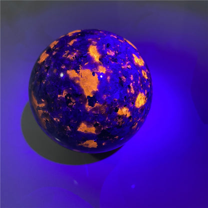 Rough Stone Polished Halloween Fire Spirit Stone Ball Children's Day Gift Home Decoration
